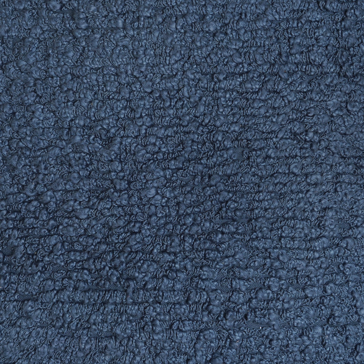 Blueberry Fuzz - Navy Blue Square Cotton Cushion with Textured Finish