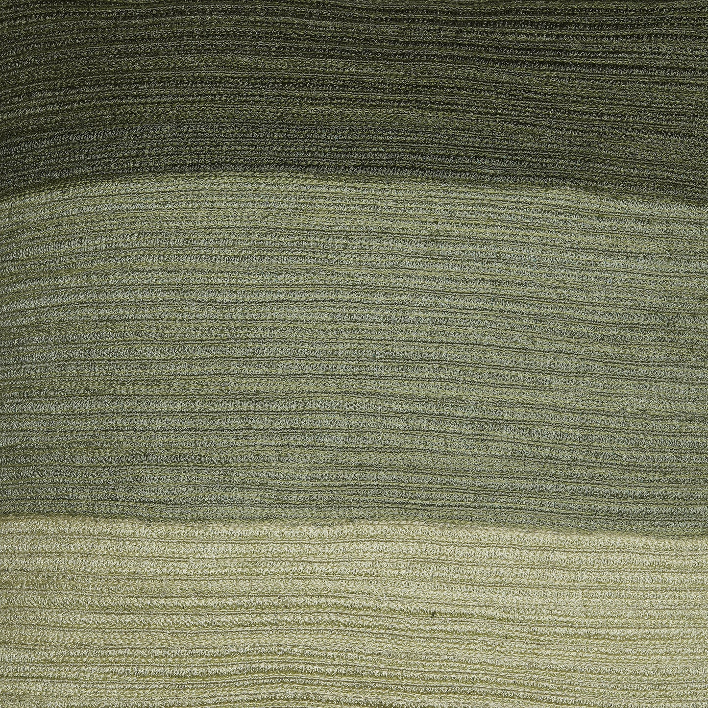 Rising Green – Square Cushion in Light Moss to Deep Forest with Textured Detail