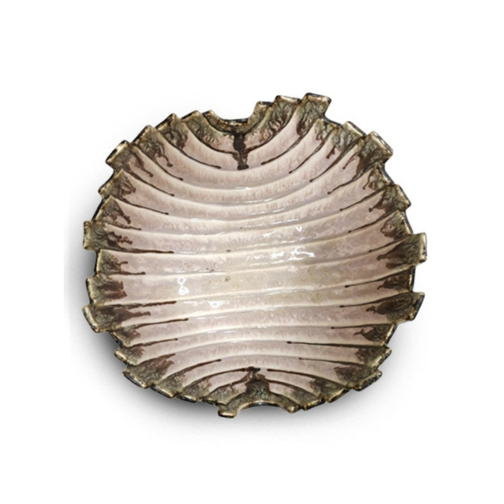 Grey Edged Ceramic Serving Bowl Set of 2