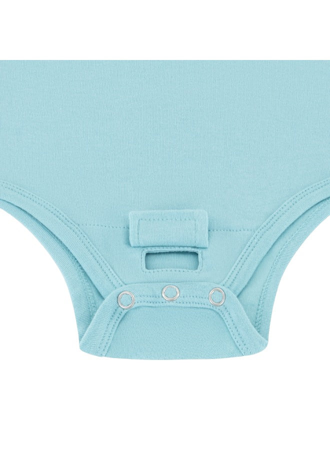 Baby Boys and Girls India 100% Organic Cotton Loose Fit Peek-a-Boo Flap Bodysuit