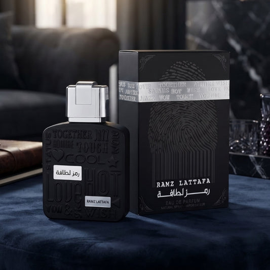 Lattafa Ramz Silver Eau de Parfum 100ml unisex perfume bottle for men and women