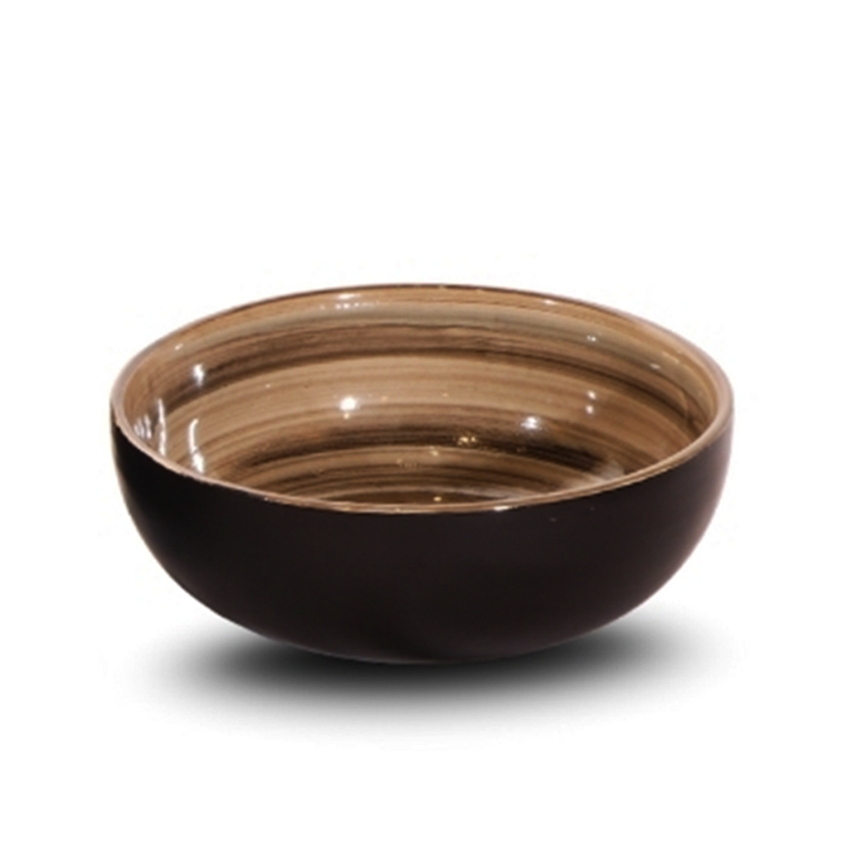 Midnight Black Ceramic Serving Bowl U1