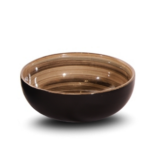 Midnight Black Ceramic Serving Bowl U1