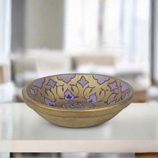 Dalia golden decorative centerpiece bowl