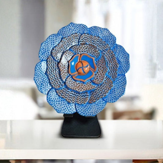 Rosalina blue floral 23cm edge decorative plate