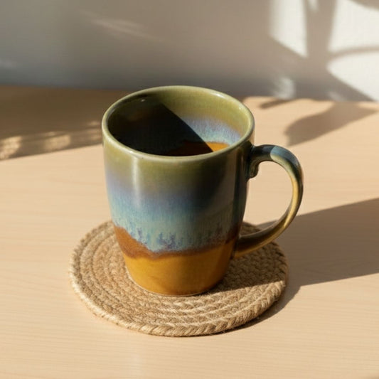 brown forest mist ceramic mug set of 6 for tea coffee serving durable design