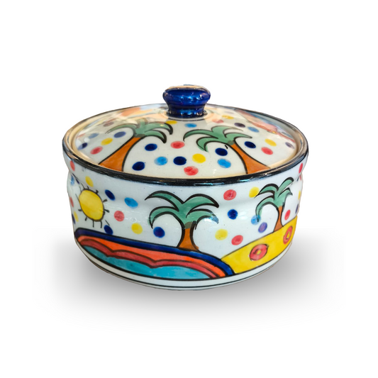 Turkish Ceramic Serving Pot with Lid U2