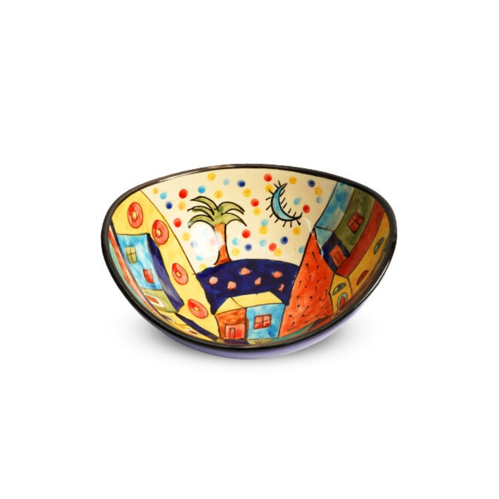 Turkish Ceramic Triangle Bowl Set of 2