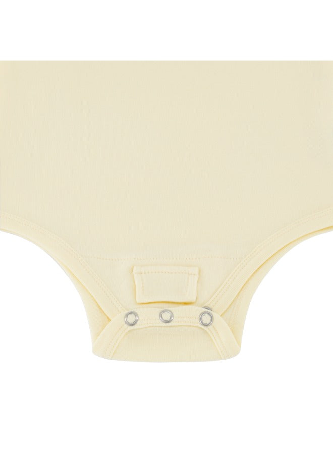 Baby Boys and Girls UAE 100% Organic Cotton Loose Fit Peek-a-Boo Flap Bodysuit