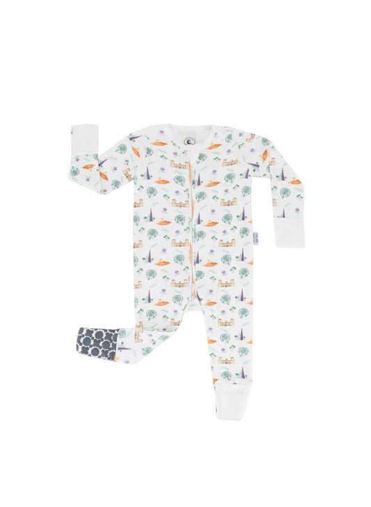 Baby Boys and Girls UAE 100% Organic Cotton Loose Fit Convertible Footies Sleepsuit