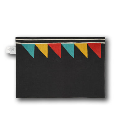 Sail La Vie Placemat Set of 4 – Cotton Placemat with Bold Geometric Embroidery