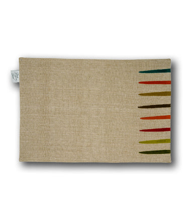 Back Gammon Placemat Set of 4 – Cotton Placemat with Earthy Bauhaus Embroidery