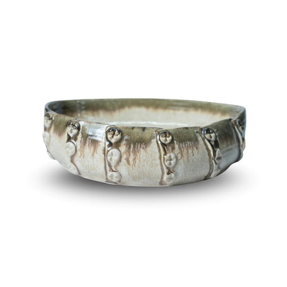 Ivory Oval Button Bowl Set of 2