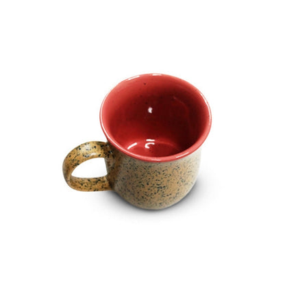 Pink Edge Yellow Speckled Mug Set of 2