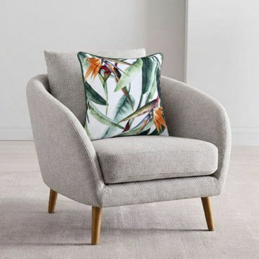 Printed Polyvelvet Paradise Bloom Cushion Cover 45x45 cm