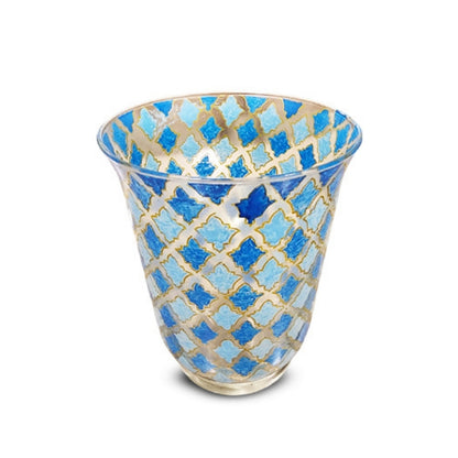 Gulmohar Blue Glass Vase