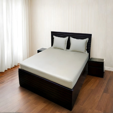 Royal Charm-Single Size Beige Cotton Bedsheet Set