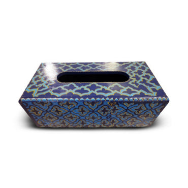 Midnight Blue Wooden Tissue box