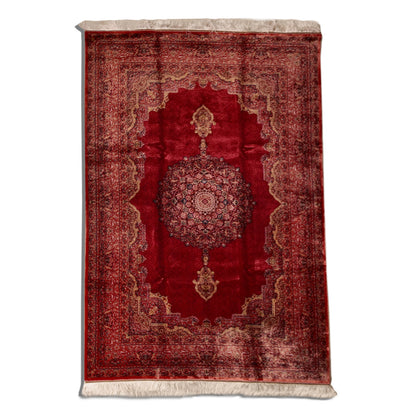 Ruby Jewel Silk Carpet