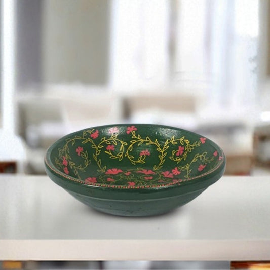 Dalia Green Centerpiece Bowl