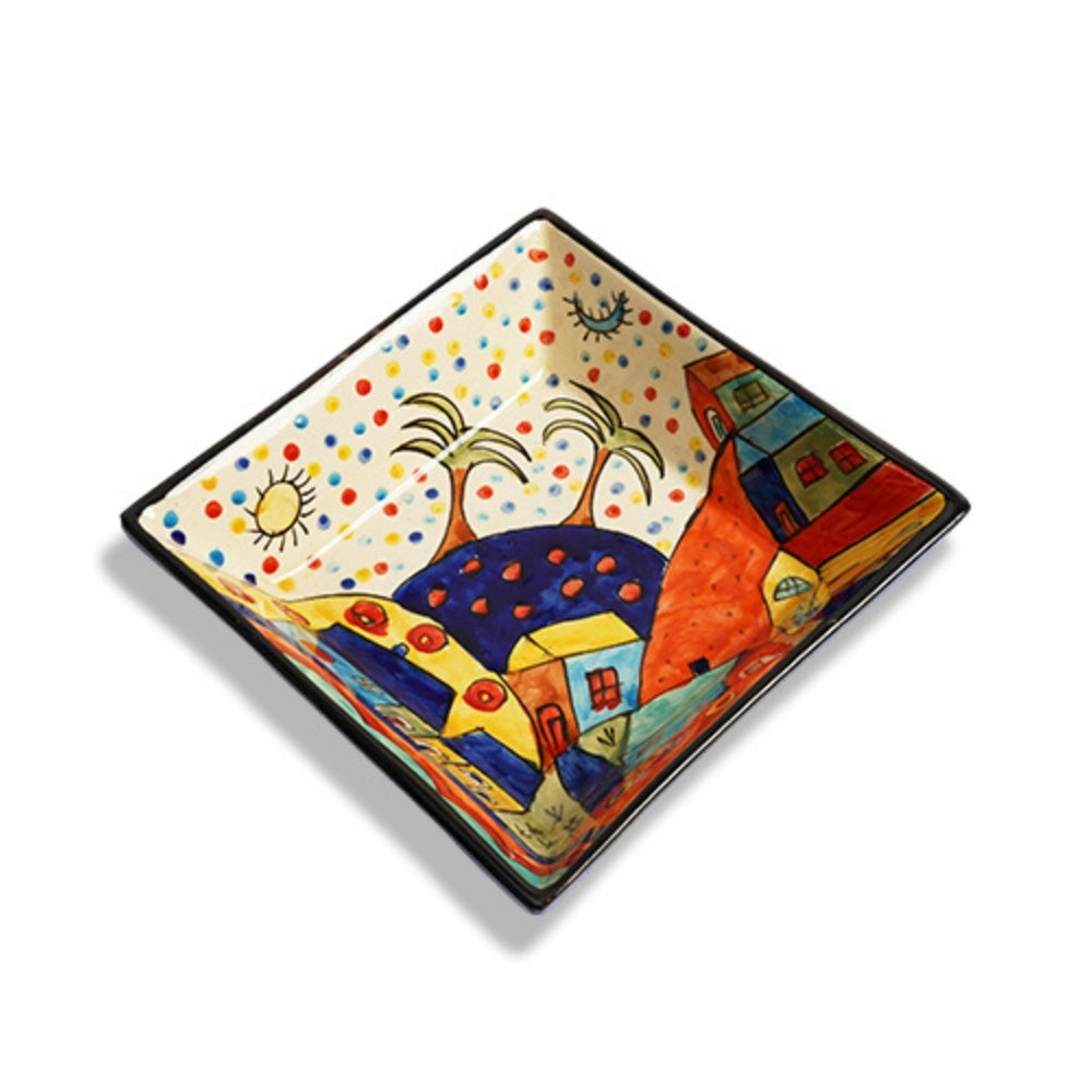 Turkish Ceramic 20cm Square Bowl Set of 2