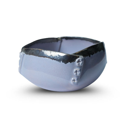 Lavender Square Button Bowl Set of 2