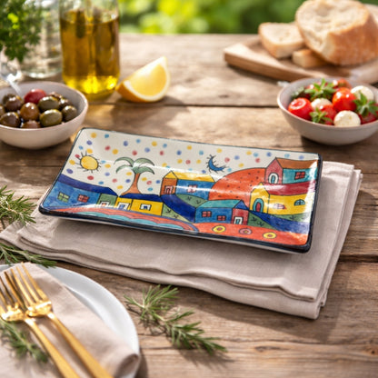طبق تركي مستطيل