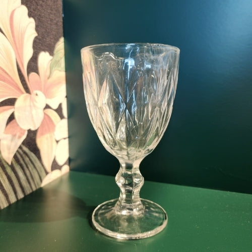 White Glass Goblet Set of 6