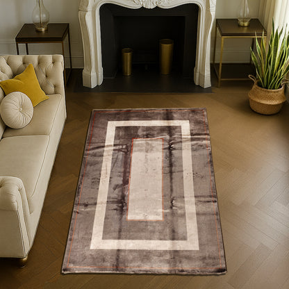 Modern Design Grey Mosaic Silk Carpet