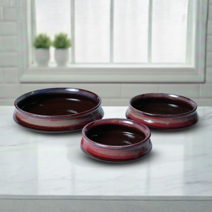 Red Serving Dish Set of 3
