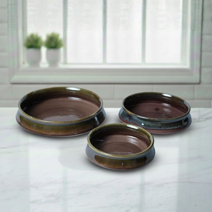 Green Serving Dish Set of 3