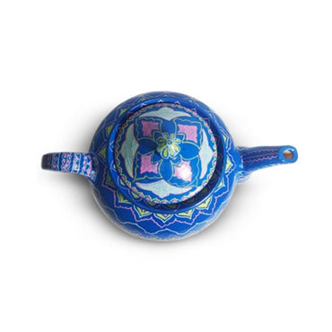 Samowar Blue Floral Round Kettle