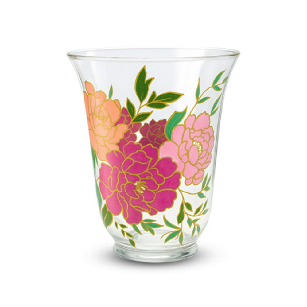 Gulmohar Multicolor Decorative Floral Glass Vase