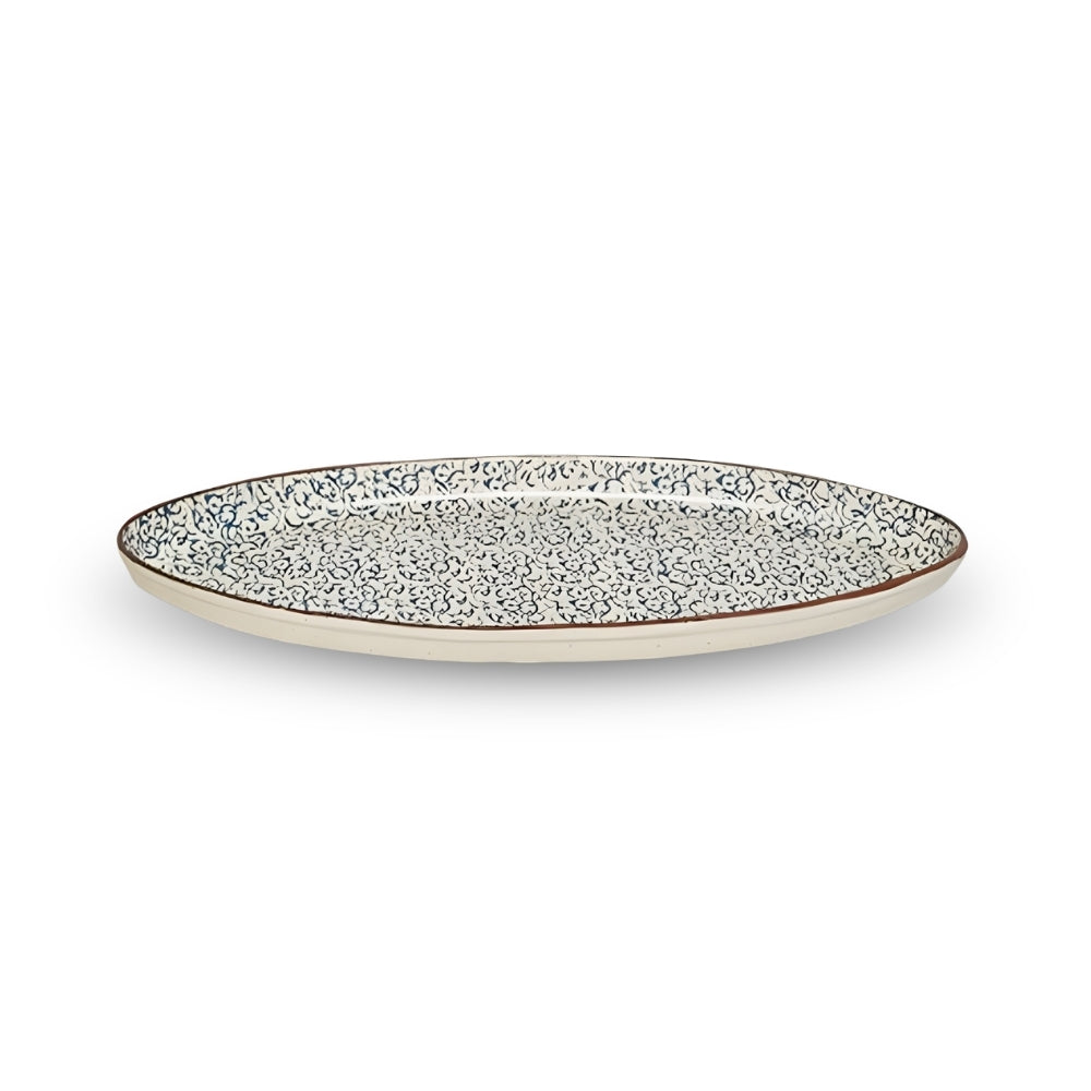 Blue Speckled Oval Platter