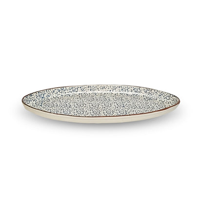 Blue Speckled Oval Platter
