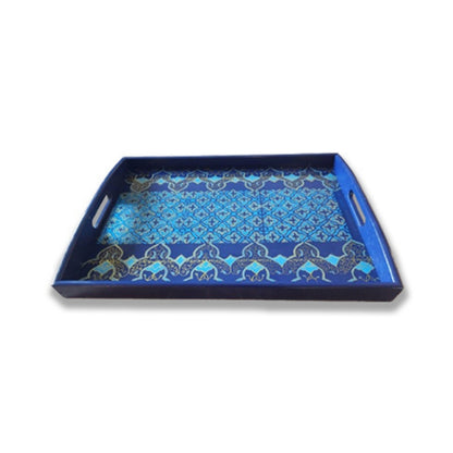 Blue Floral Tray