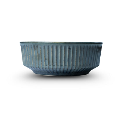 Ribbed Ceramic Serving Bowl U5
