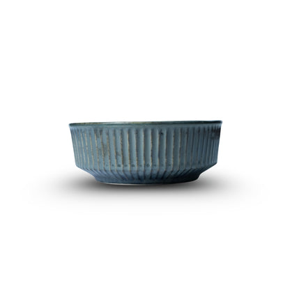 Ribbed Ceramic Serving Bowl U3