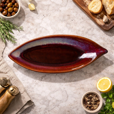 Ceramic Boat Platter Set of 2