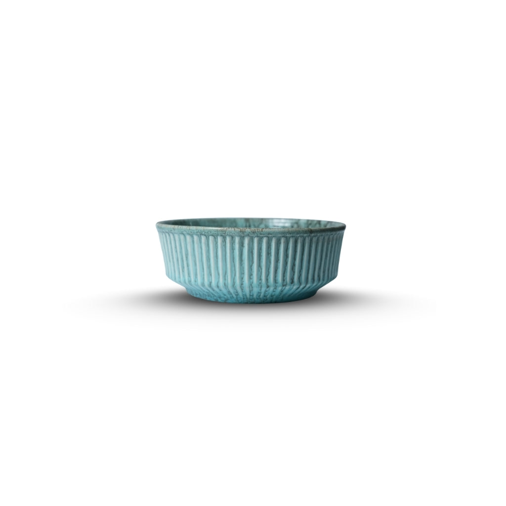 Ribbed Ceramic Serving Bowl U1