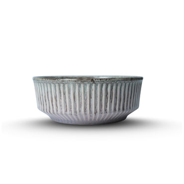 Ribbed Ceramic Serving Bowl U4