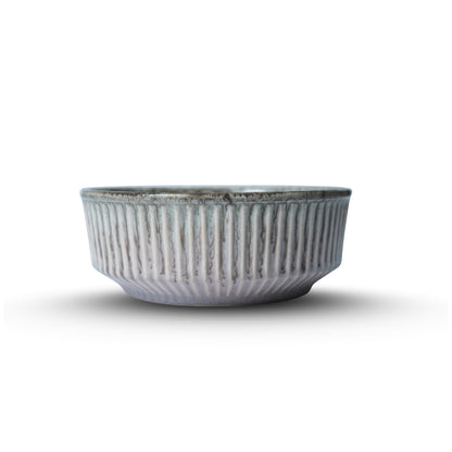 Ribbed Ceramic Serving Bowl U4