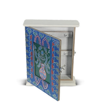 Blue Floral Key Box