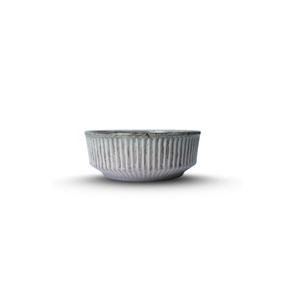 Ribbed Ceramic Serving Bowl U1