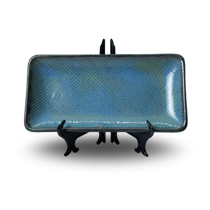 Blue Speckled Platter Set of 2