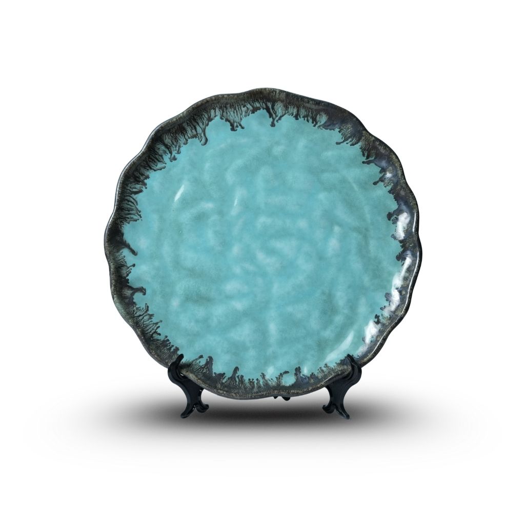 Ocean Blue Wave Plate