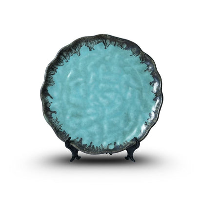 Ocean Blue Wave Plate