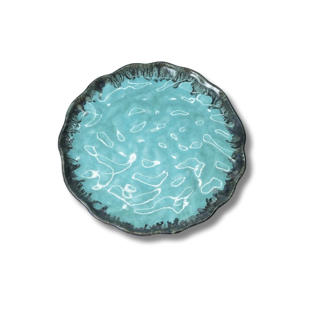 Ocean Blue Wave Plate