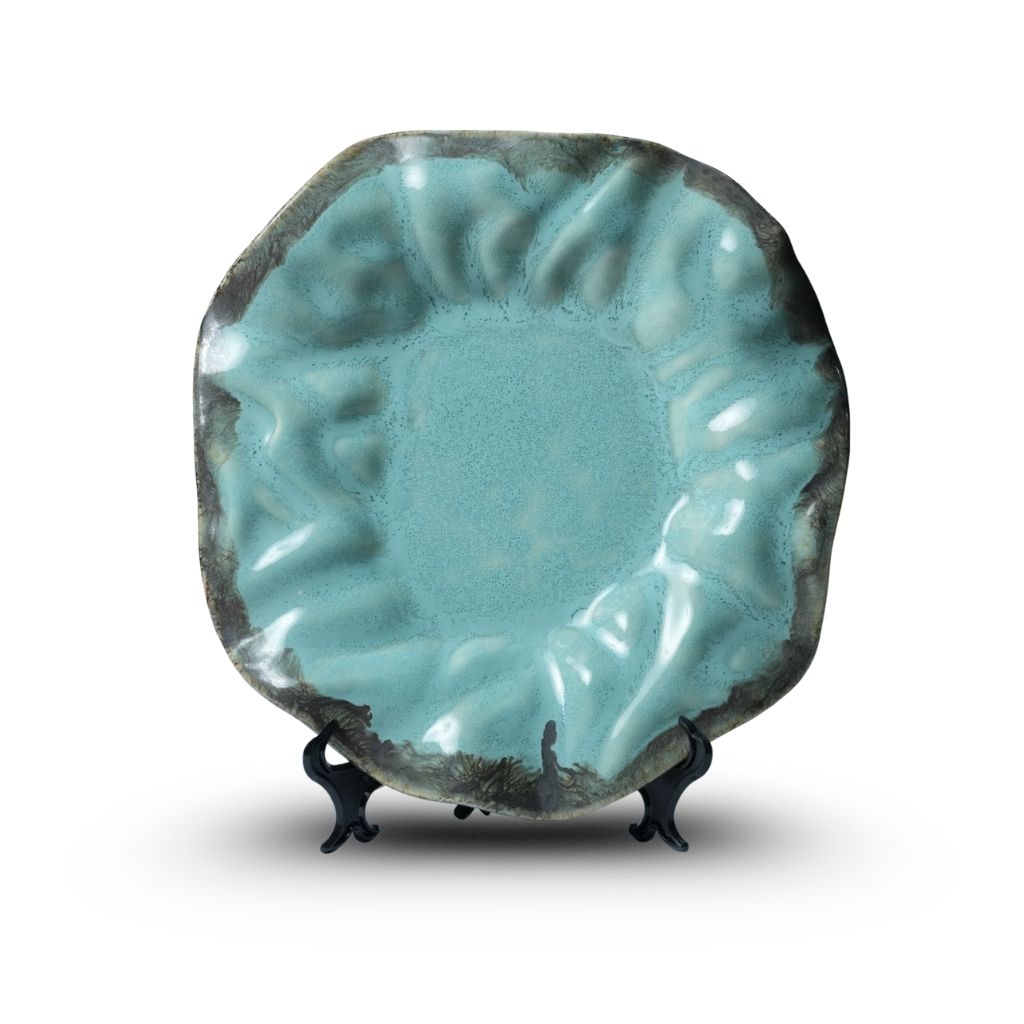 Ocean Blue Wave Edge Platter