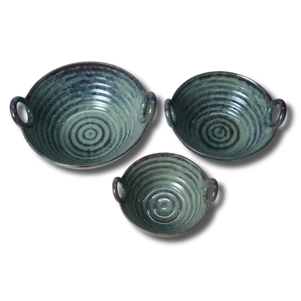 Sage Green Kadhai Sets of 3